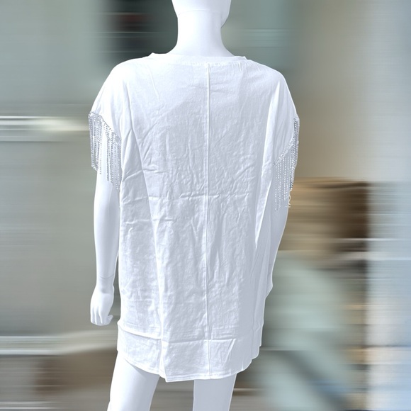 FANTASTIC FAWN White Fringe USA Graphic Tee S M L - Picture 6 of 8